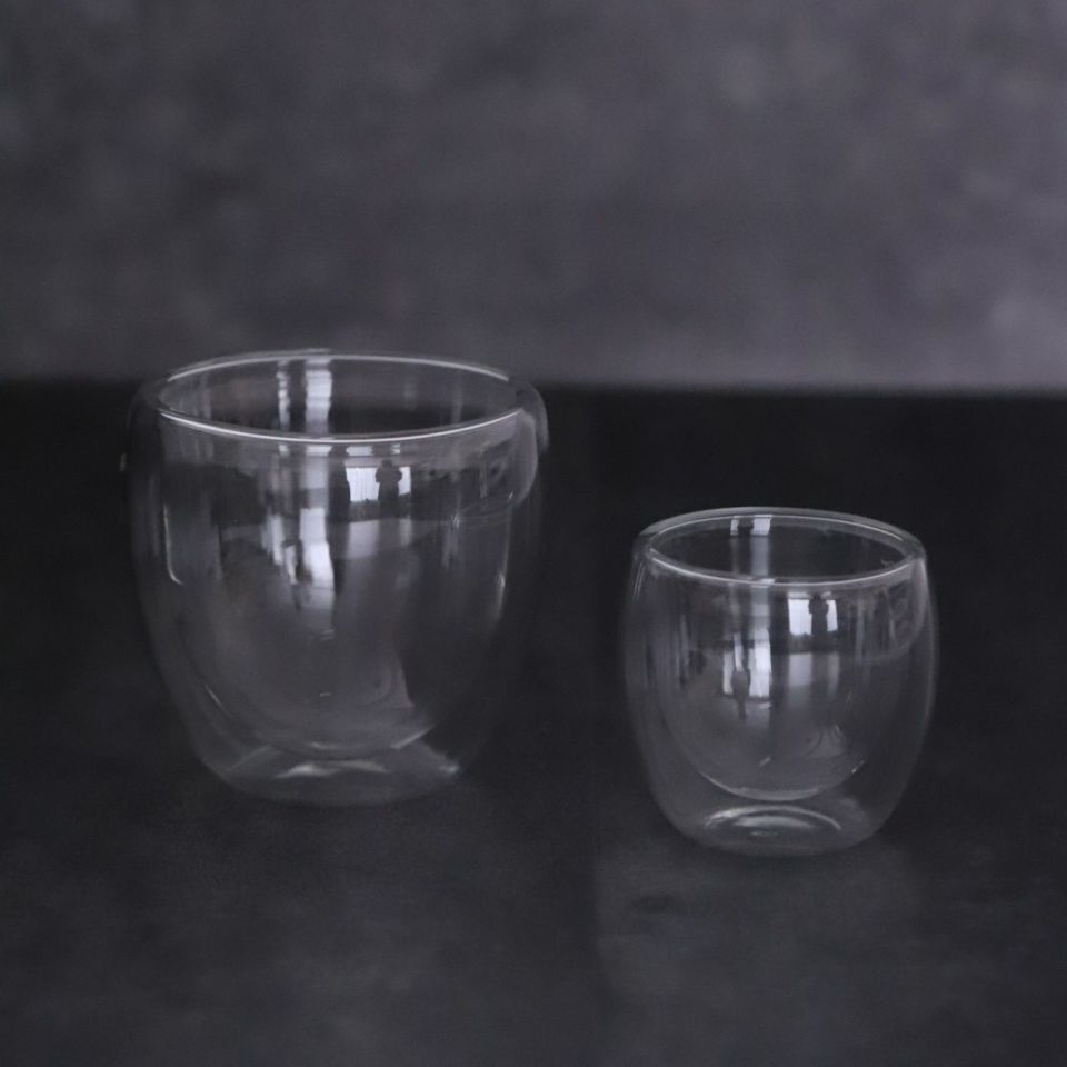 耐熱ガラス製　２層硝子　コーヒー・エスプレッソグラス