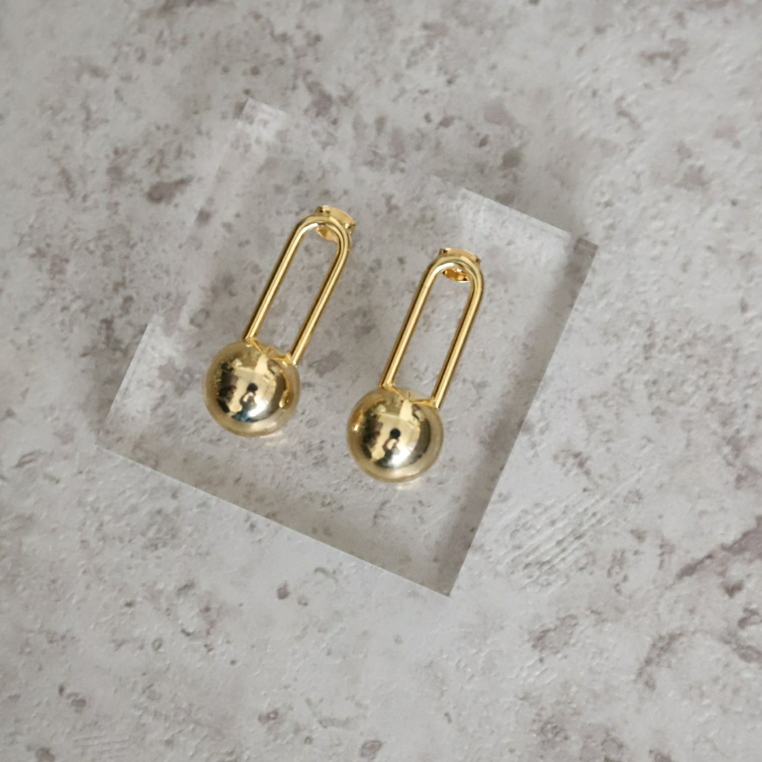 mimiy　ボールキーピアス　ゴールド