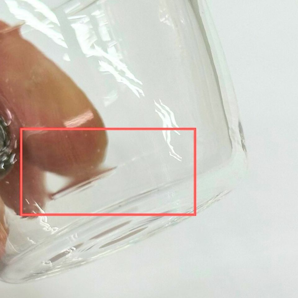 ガラス製　木製ハンドルミルクソースピッチャー