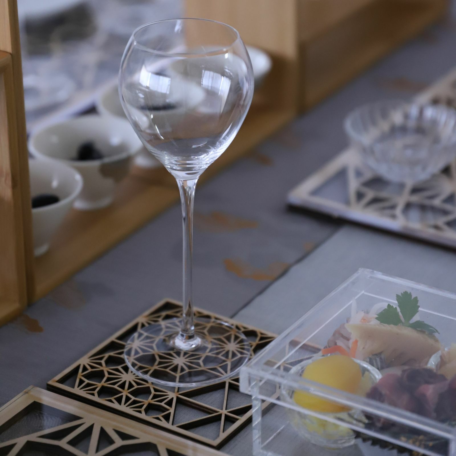 木製 透かし麻の葉 正角コースター｜M苦楽園オリジナル｜11cm | M苦楽園
