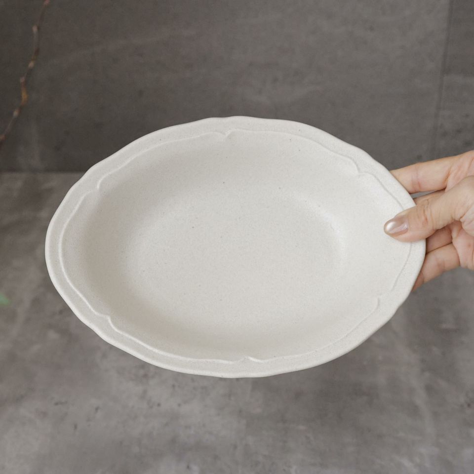 美濃焼　カレー・パスタオーバル皿　磁器　RINKA　23.6cm