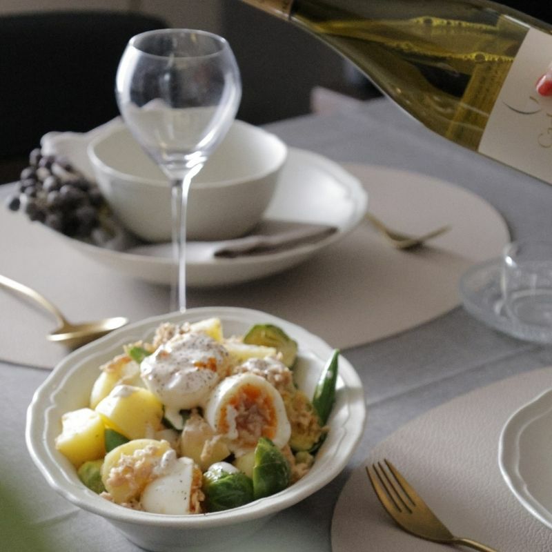 美濃焼　カレー・パスタオーバル皿　磁器　RINKA　23.6cm