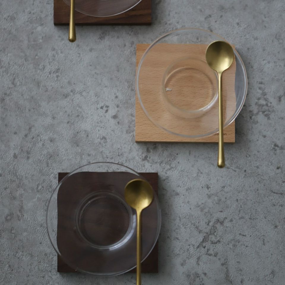 木製　ナチュラルコースター｜M苦楽園オリジナル｜10cm