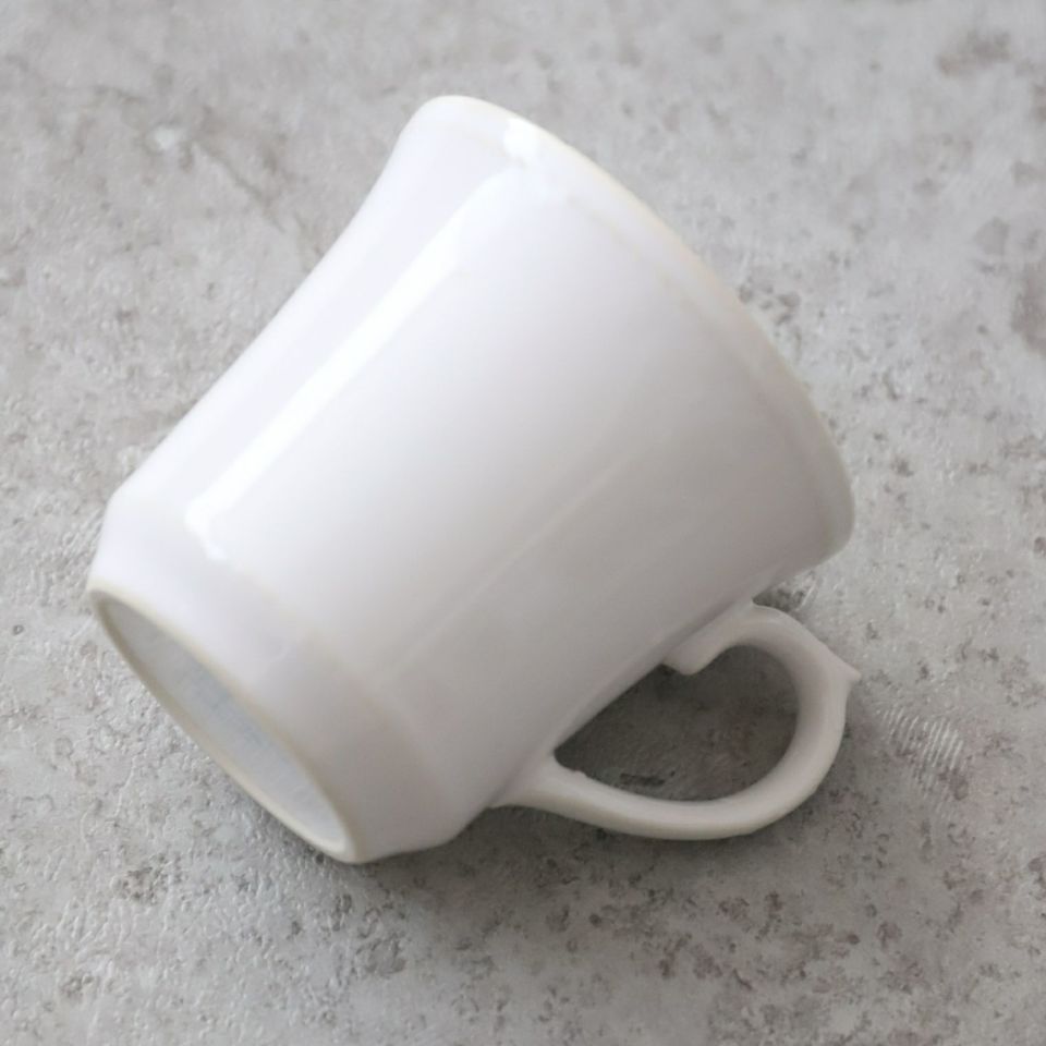 美濃焼　フレンチマグカップ　磁器　トレス（ホワイト）