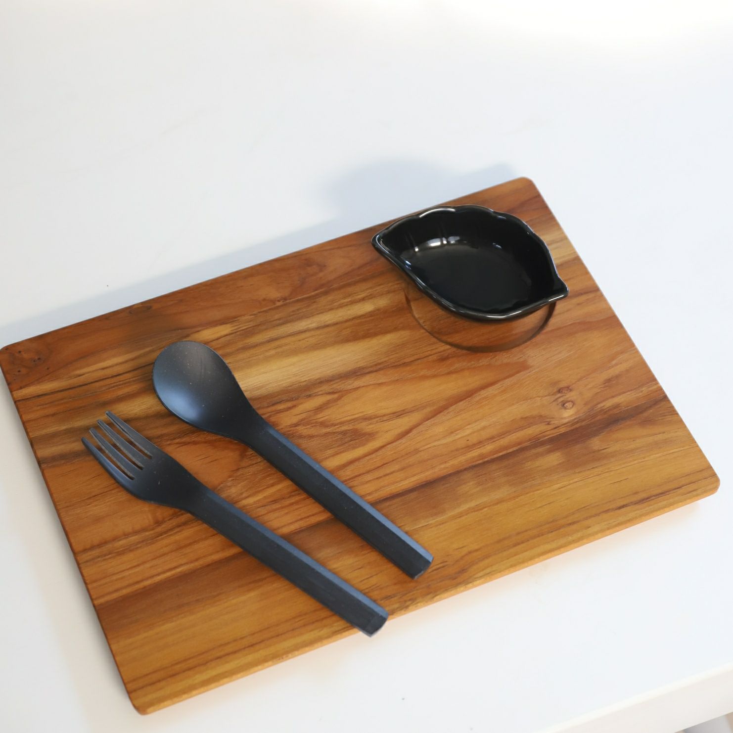 メラミン樹脂性　ブラックスプーン・フォーク　2本セット