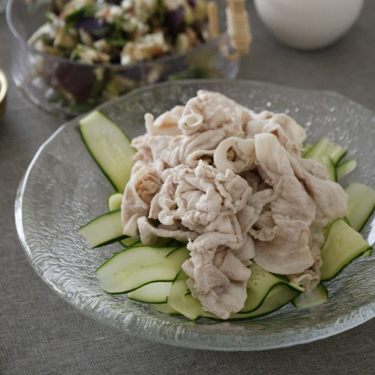 ガラス製　サラダボウル・そうめん鉢　25.5cm