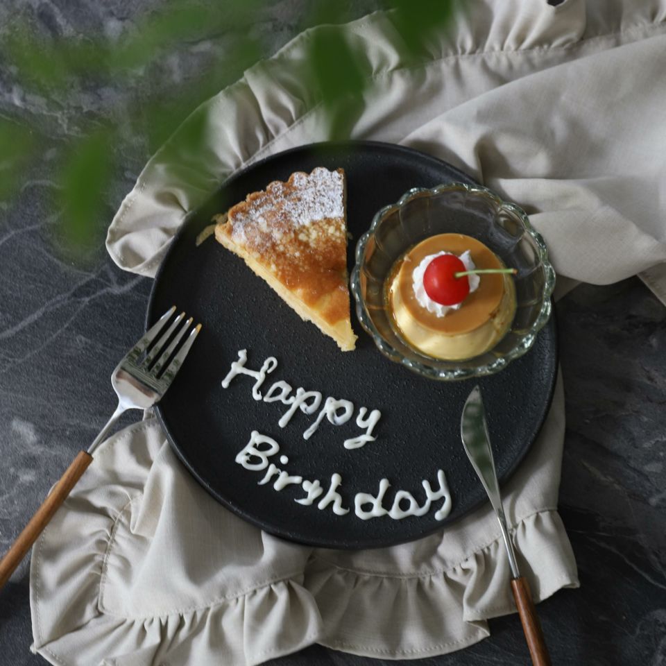 美濃焼　黒い切立丸型プレートYOZORA｜M苦楽園オリジナル｜