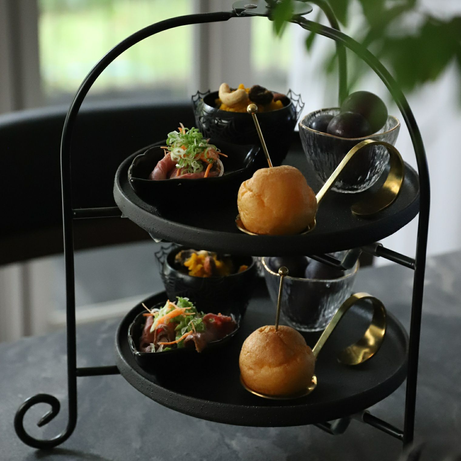 食器 陶器 陶芸作家 黒 25cmプレート皿2枚----み用ページ（美濃
