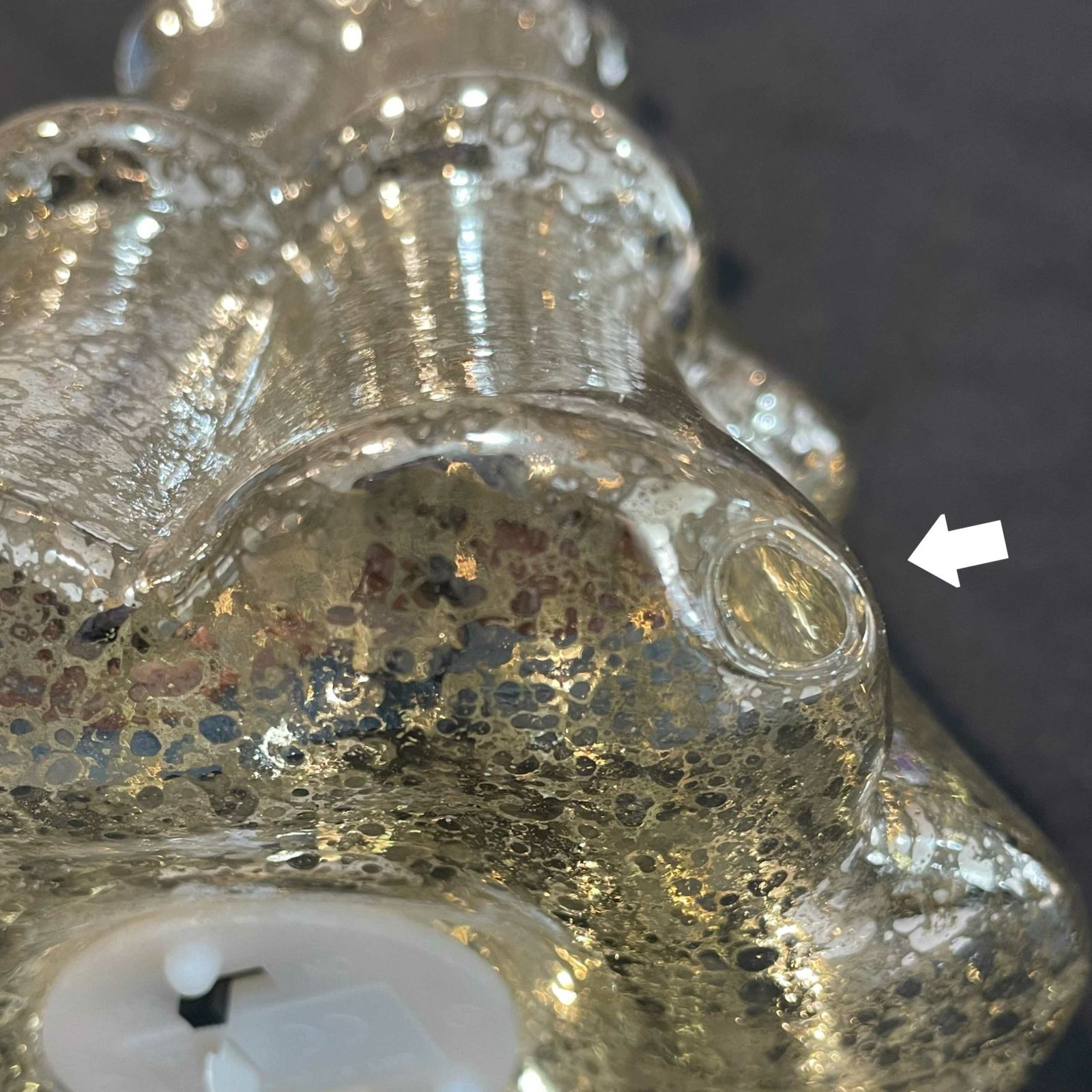 ガラス製　LEDテーブルクリスマスツリー