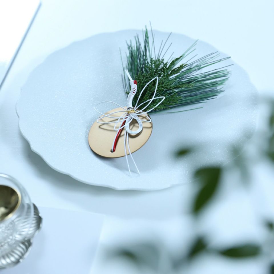 お正月　鶴飾り