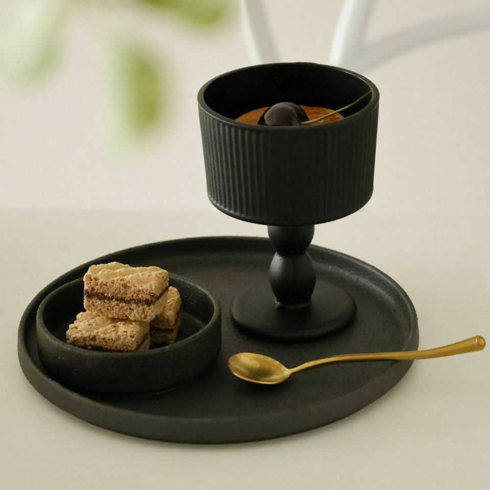 美濃焼　黒い切立小鉢9cm　YOZORA｜M苦楽園オリジナル｜