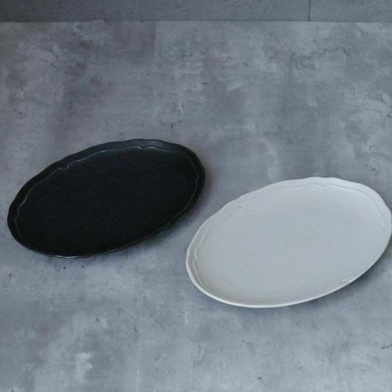 美濃焼　オーバルプレート皿　磁器　RINKA