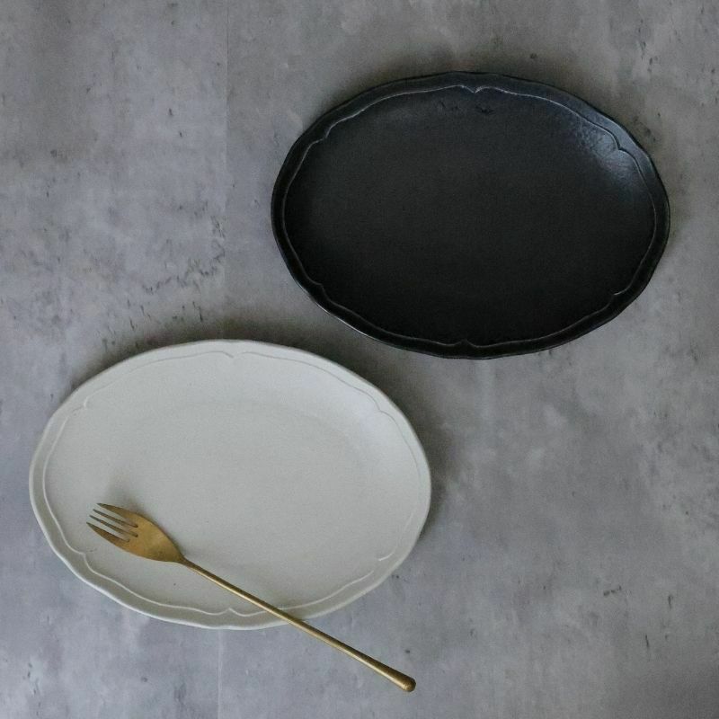 美濃焼　オーバルプレート皿　磁器　RINKA