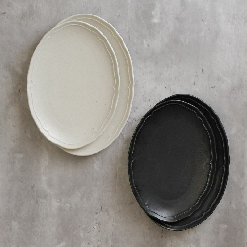 美濃焼　オーバルプレート皿　磁器　RINKA