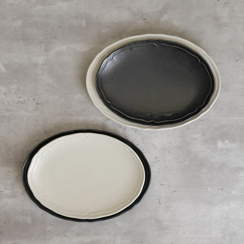 美濃焼　オーバルプレート皿　磁器　RINKA