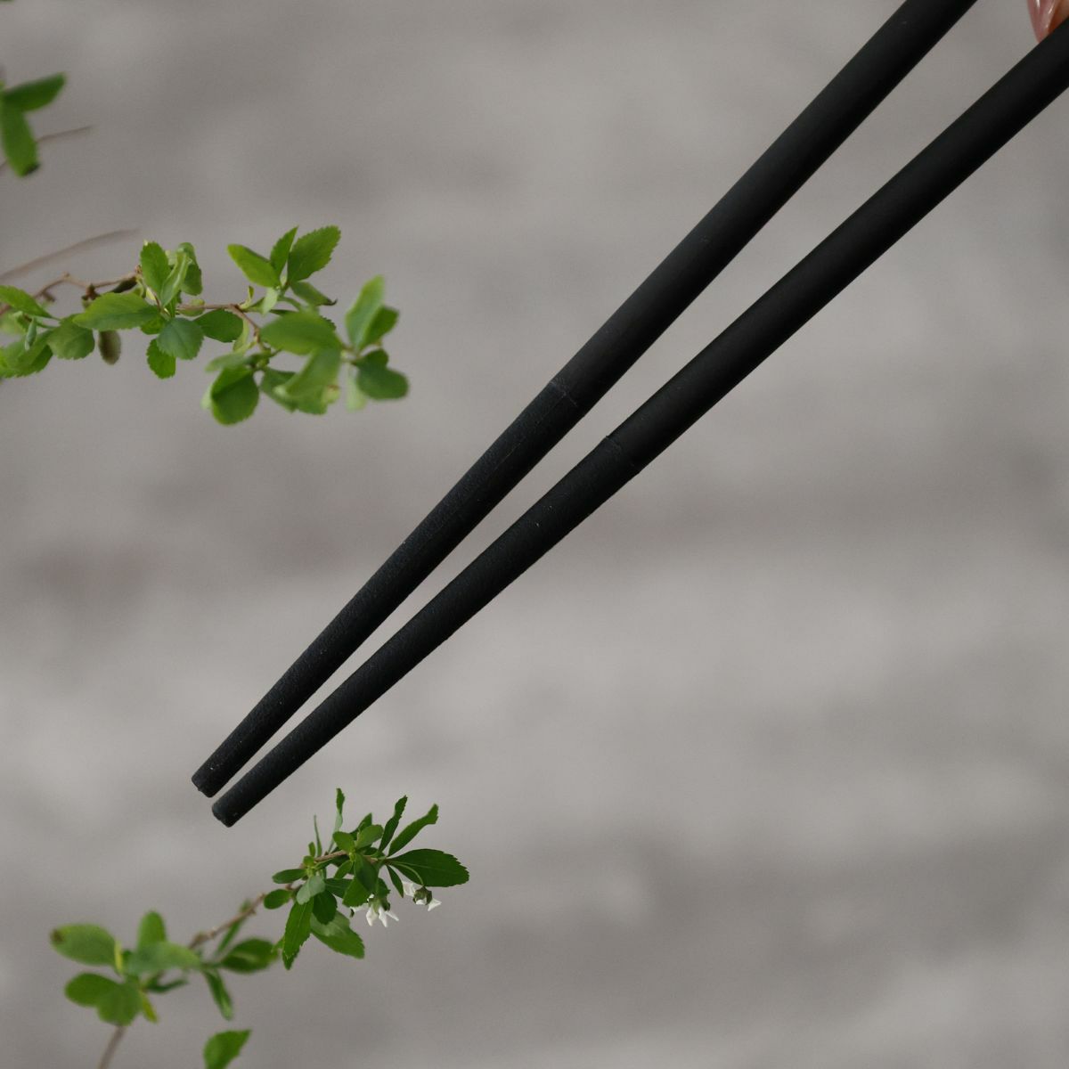 しっかりすくいとるブラックシリコンスプーン・菜箸