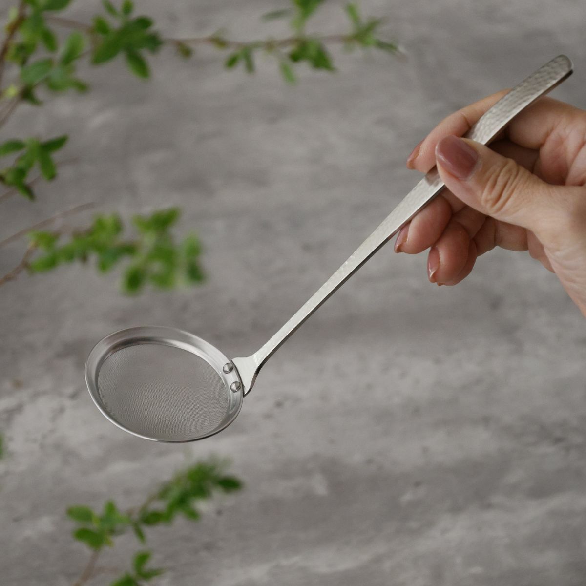 ステンレス製パンチングお玉・アク取り