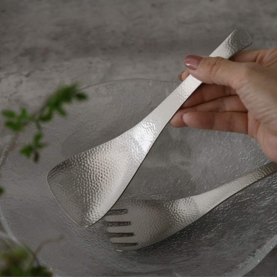 ステンレス製パンチング取り分けスプーン・フォーク