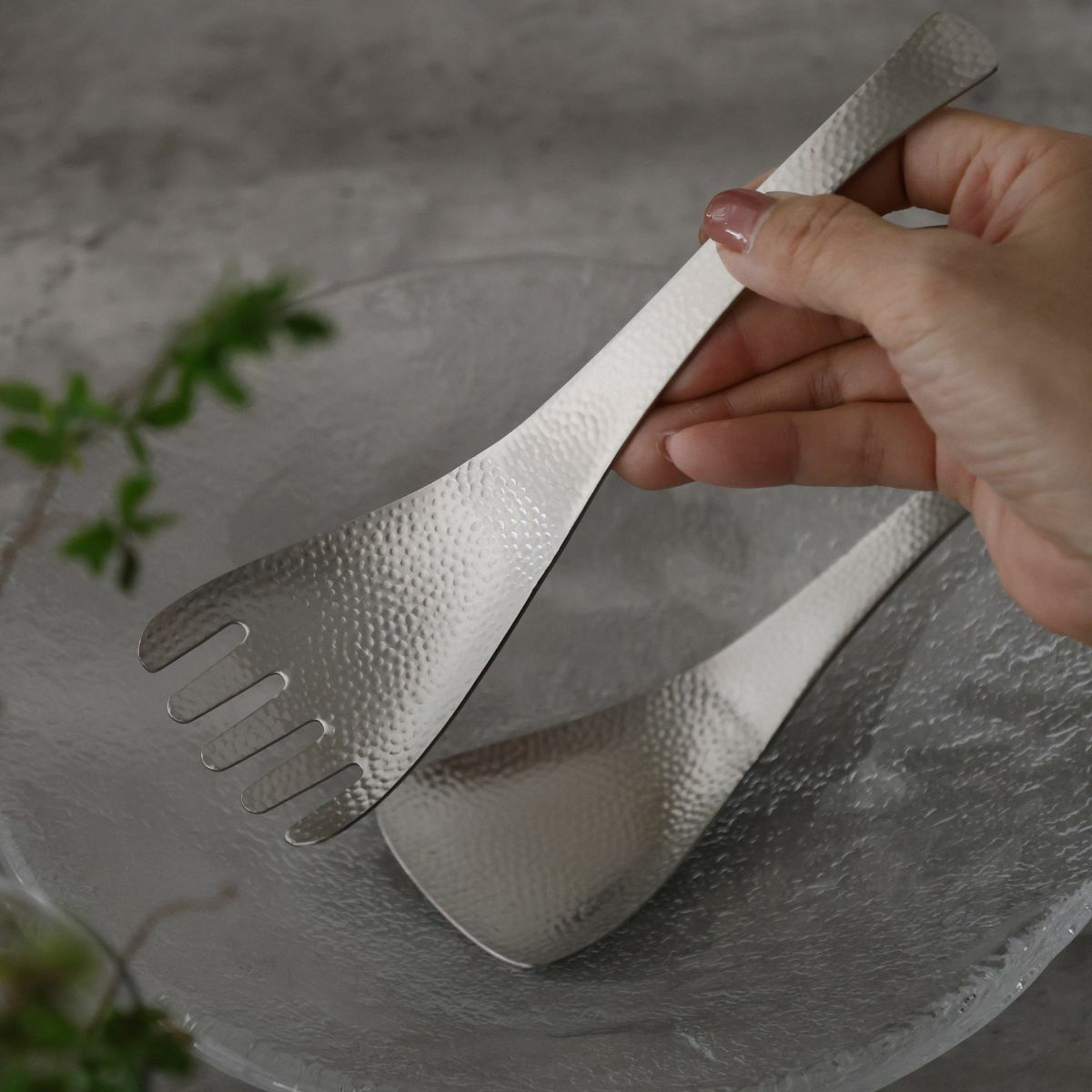 ステンレス製パンチング取り分けスプーン・フォーク