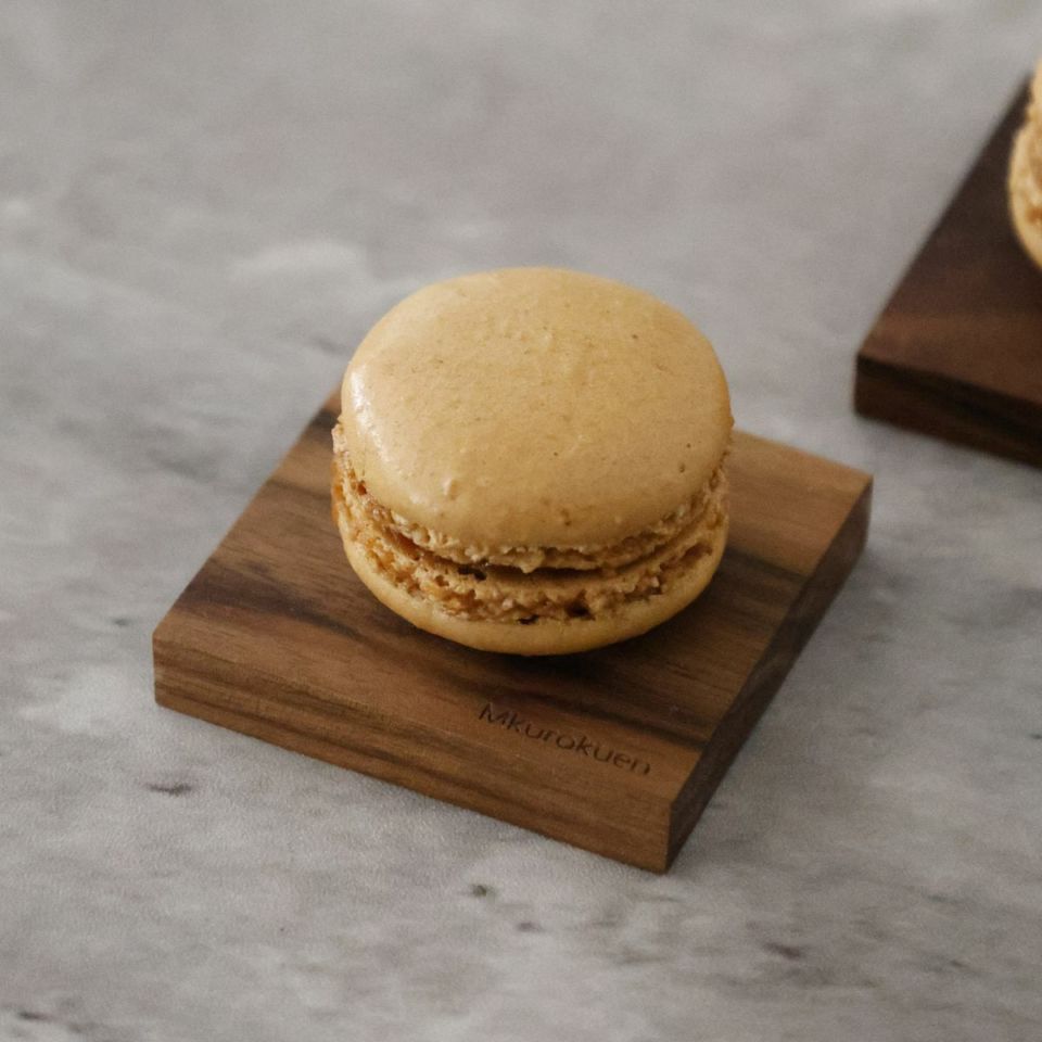 木製　ナチュラルウッドミニコースター4個セット｜M苦楽園オリジナル｜5.5cm