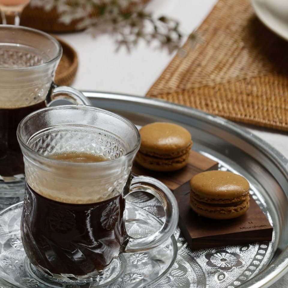 木製　ナチュラルウッドミニコースター4個セット｜M苦楽園オリジナル｜5.5cm