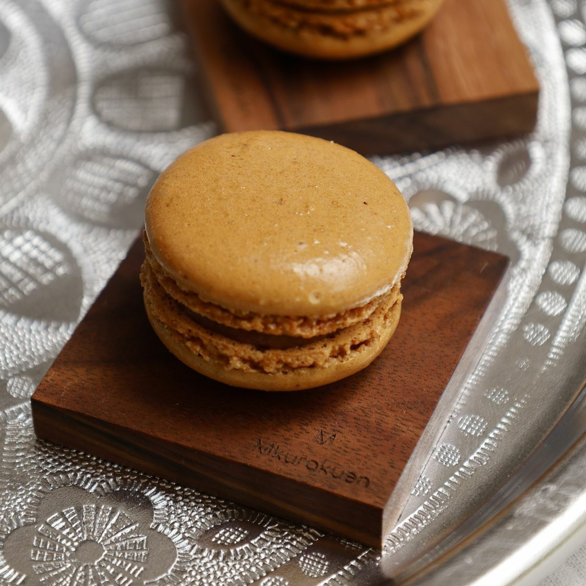 木製　ナチュラルウッドミニコースター4個セット｜M苦楽園オリジナル｜5.5cm