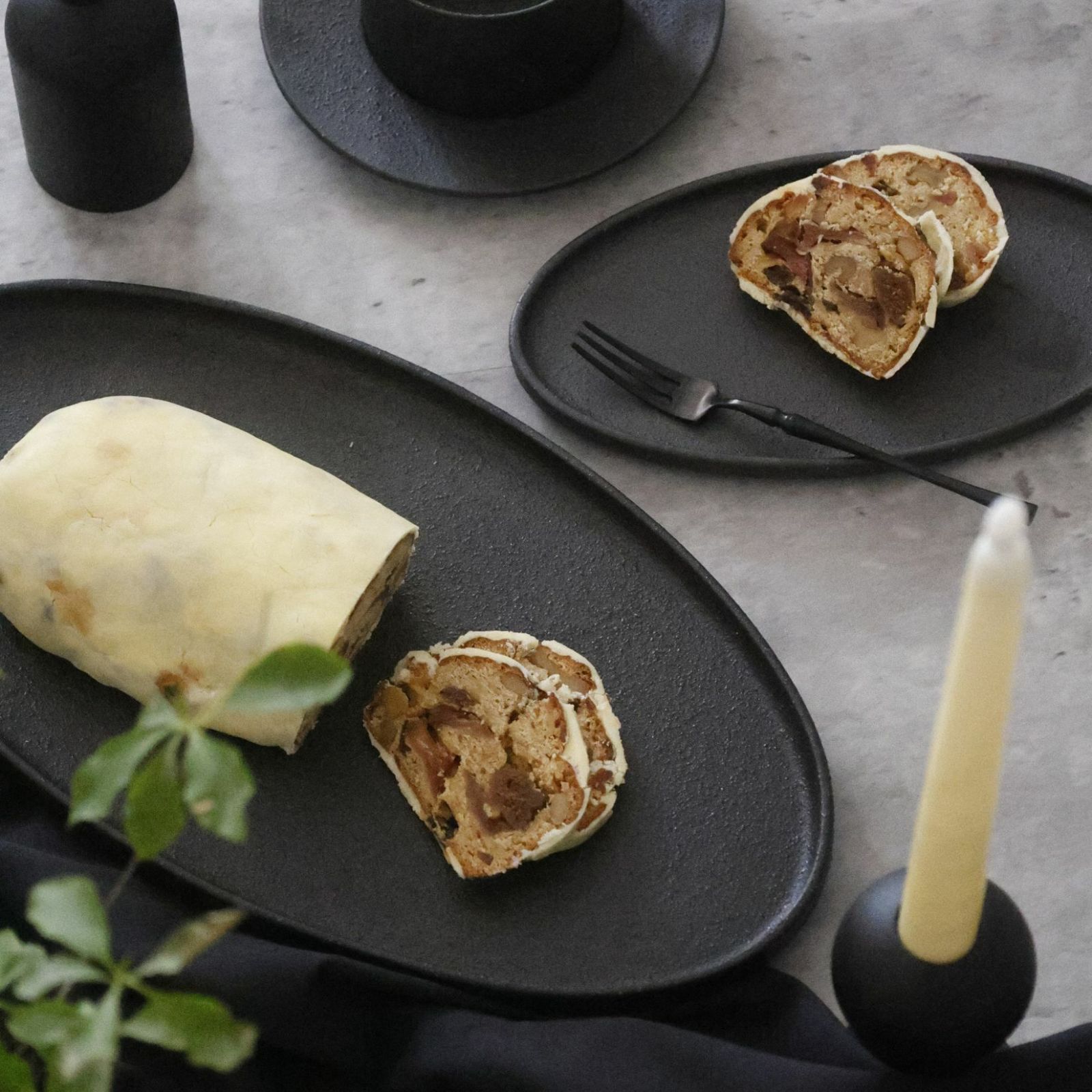  美濃焼　黒い切立オーバルプレート YOZORA｜M苦楽園オリジナル｜