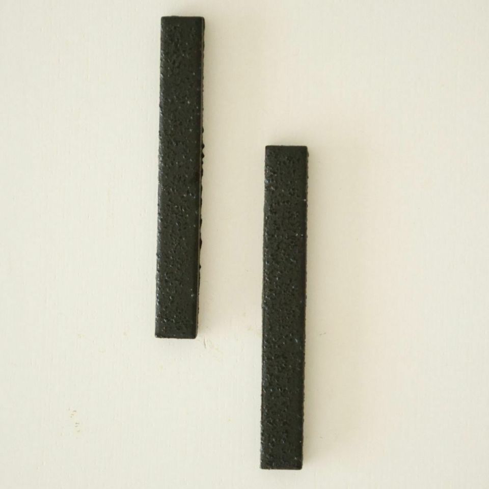美濃焼　黒いカトラリーレスト10cm　黒曜　YOZORA
