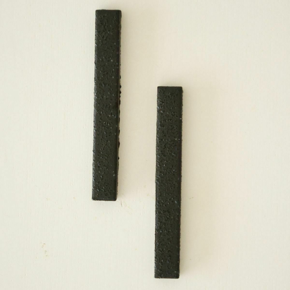 美濃焼　黒いカトラリーレスト10cm　黒曜　YOZORA