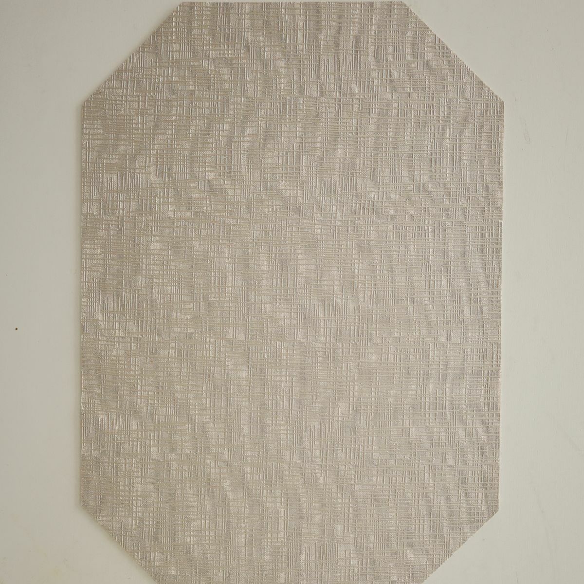  八角　シルバーグレー/シャンパンベージュ　ランチョンマット