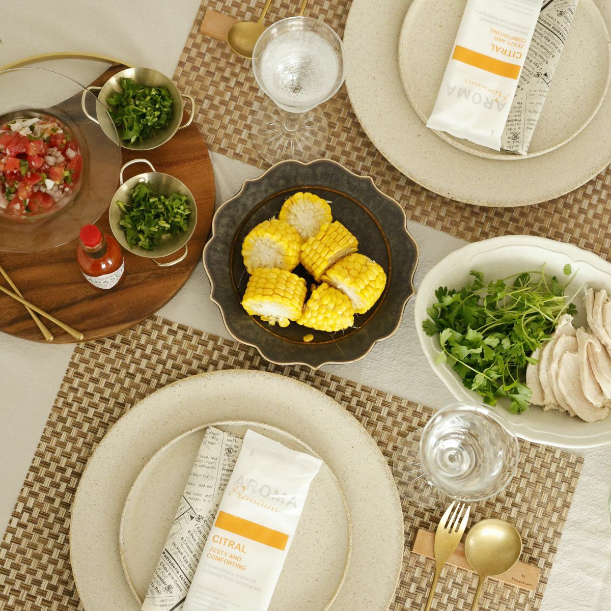 長角ナチュラルメッシュランチョンマット