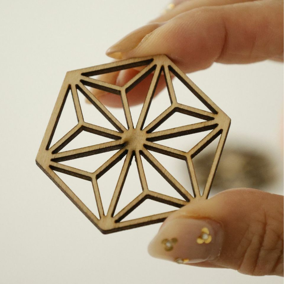 麻の葉ミニモチーフ箸置き２個セット