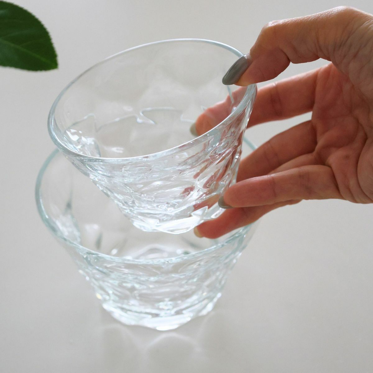 ガラス製　ダイヤモンドデザートカップ