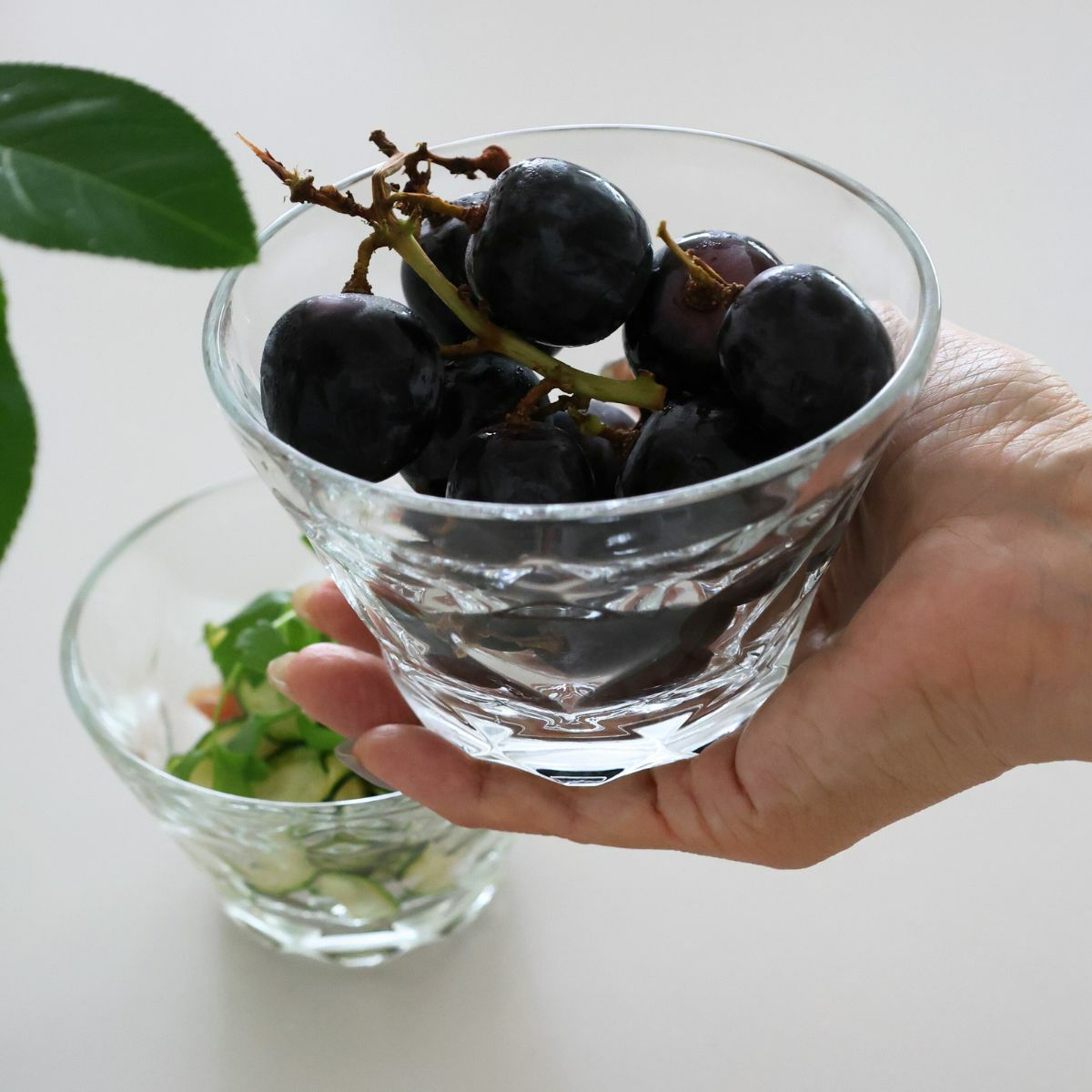 ガラス製　ダイヤモンドデザートカップ