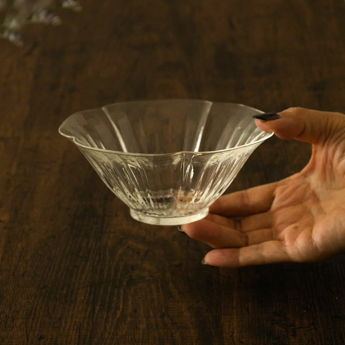 花ガラスボウル鉢