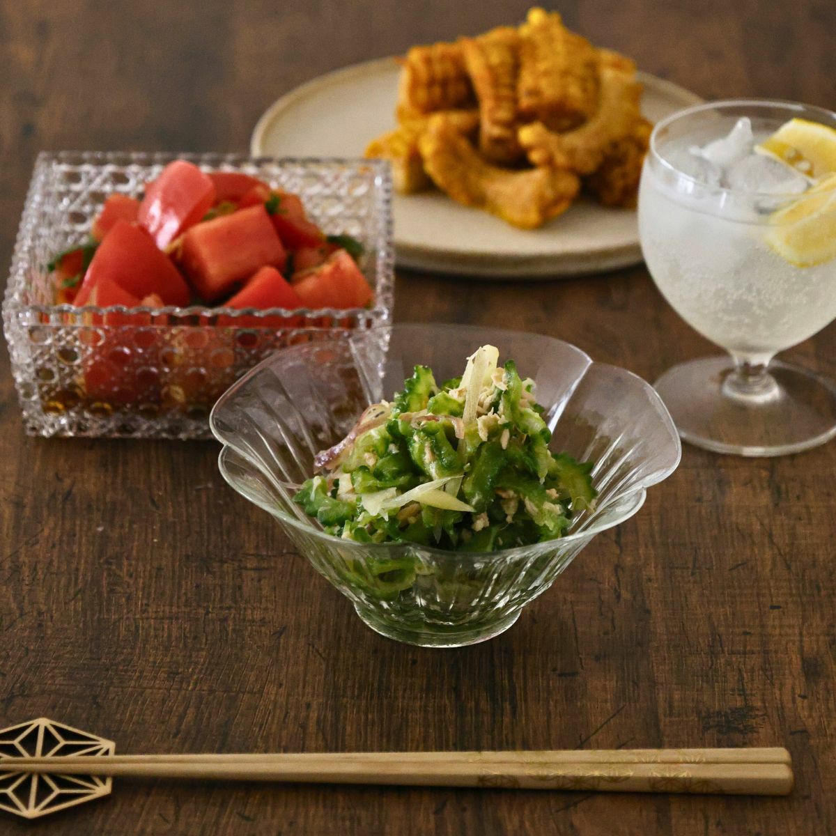 花ガラスボウル鉢