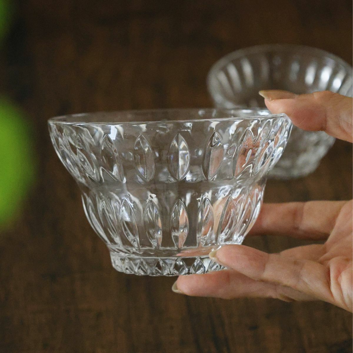 ガラス製　ガラス製デザインデザートボウル　