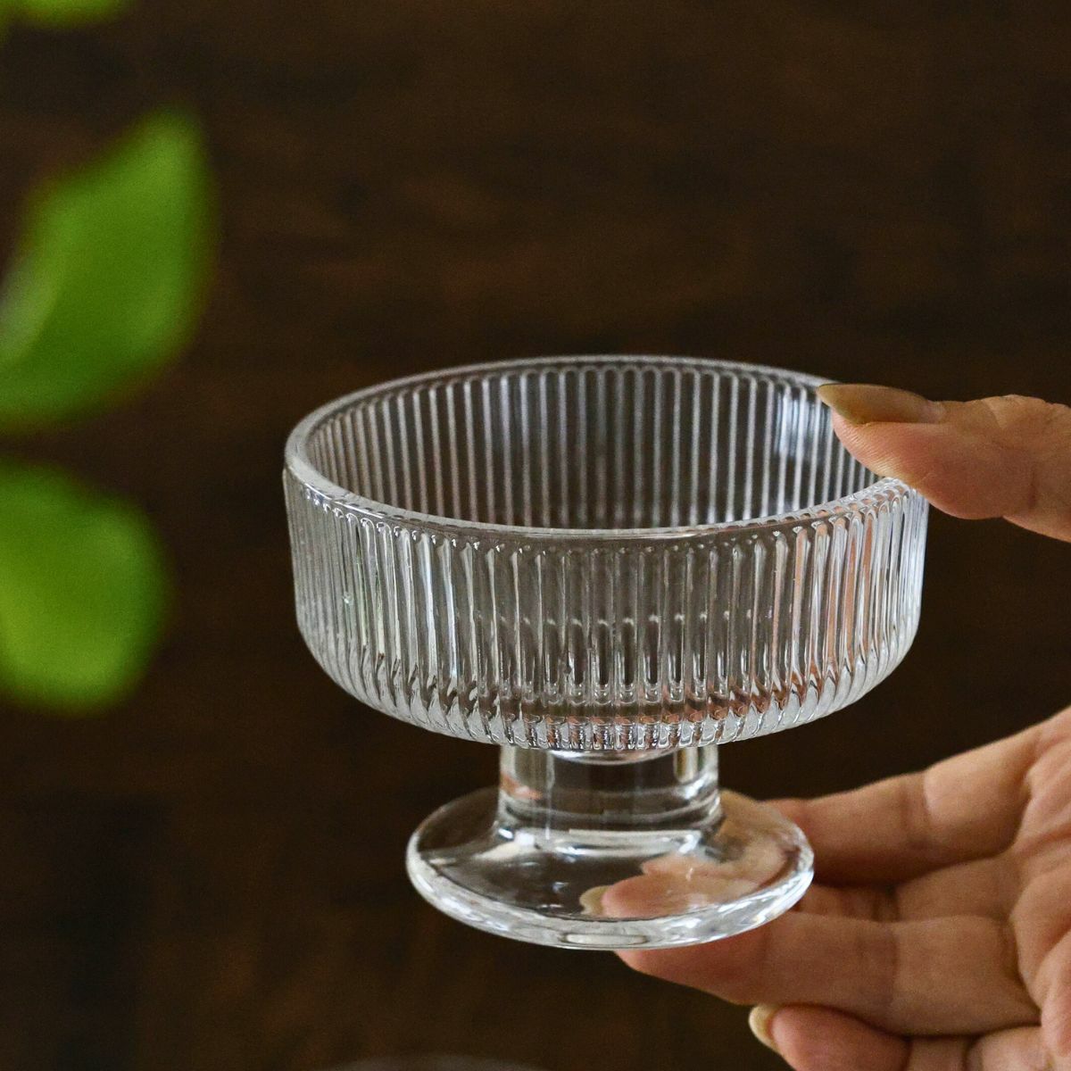 ガラス製　デザートクープカップ　