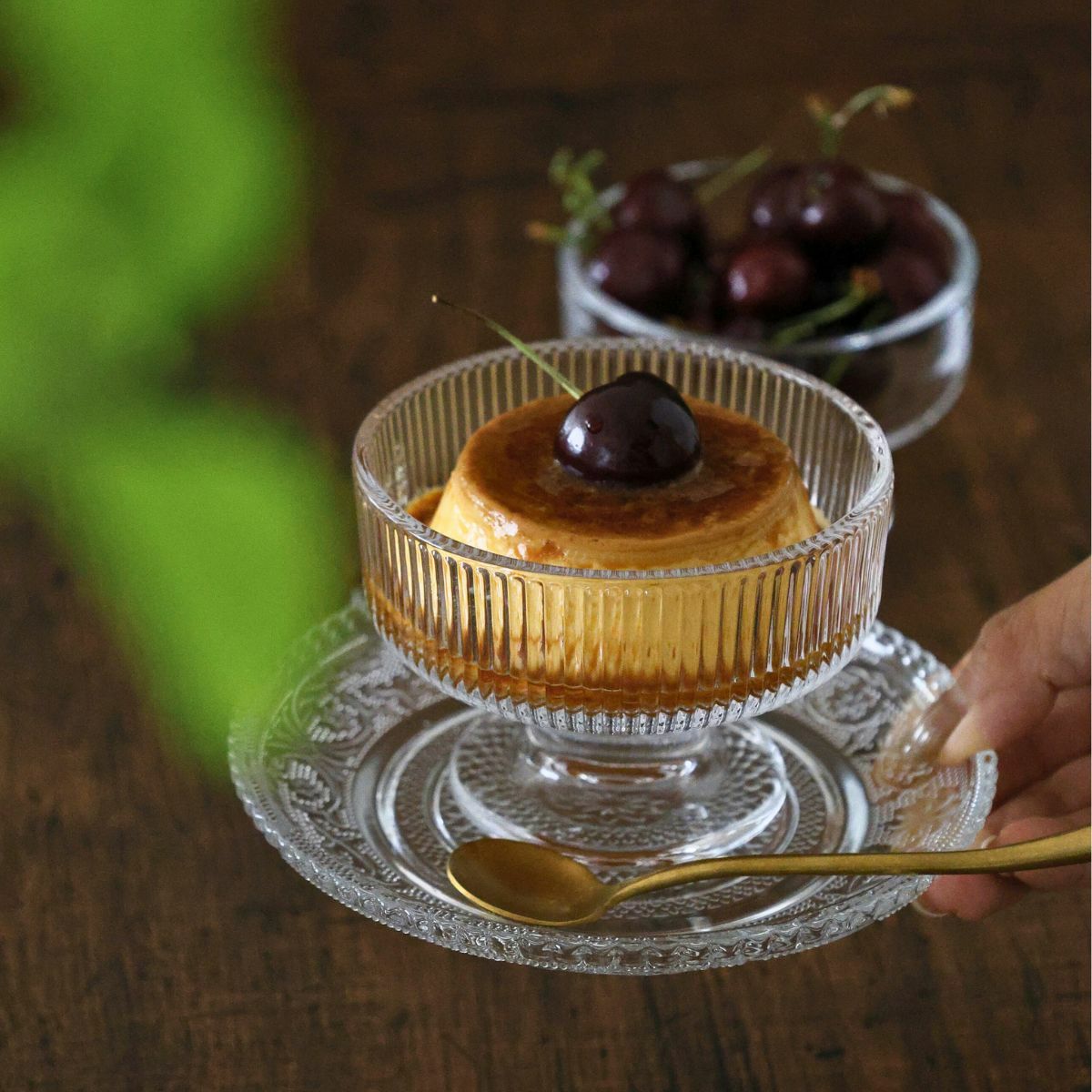 ガラス製　デザートクープカップ　