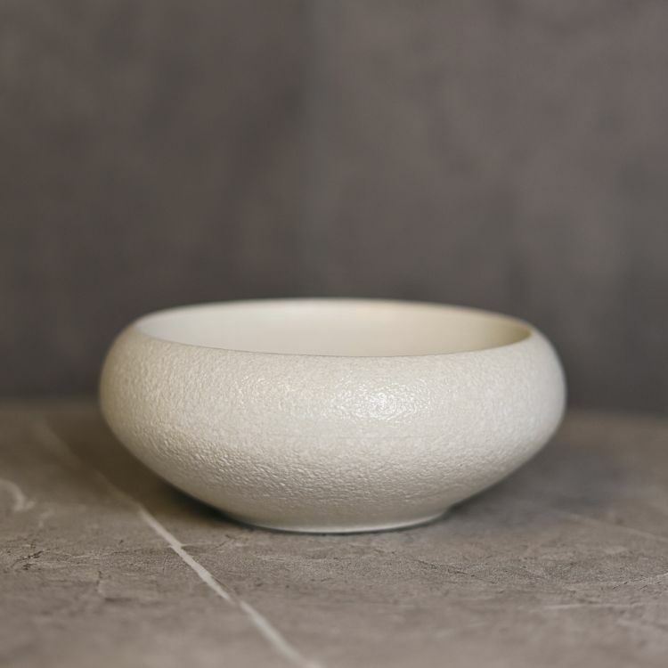 高台ラウンドボウル　SHIRO 15cm