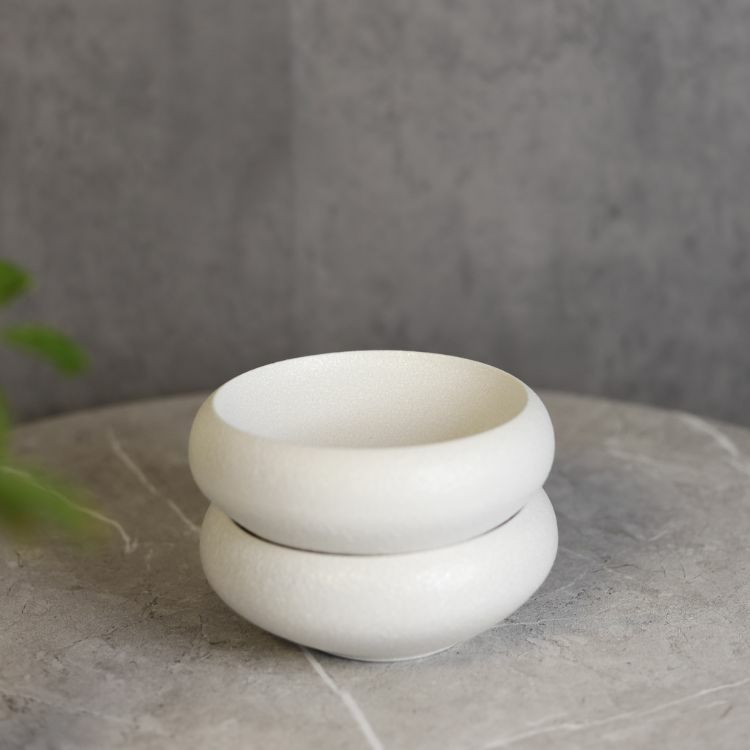 MINO　SNOW　 高台ラウンドボウル　15cm