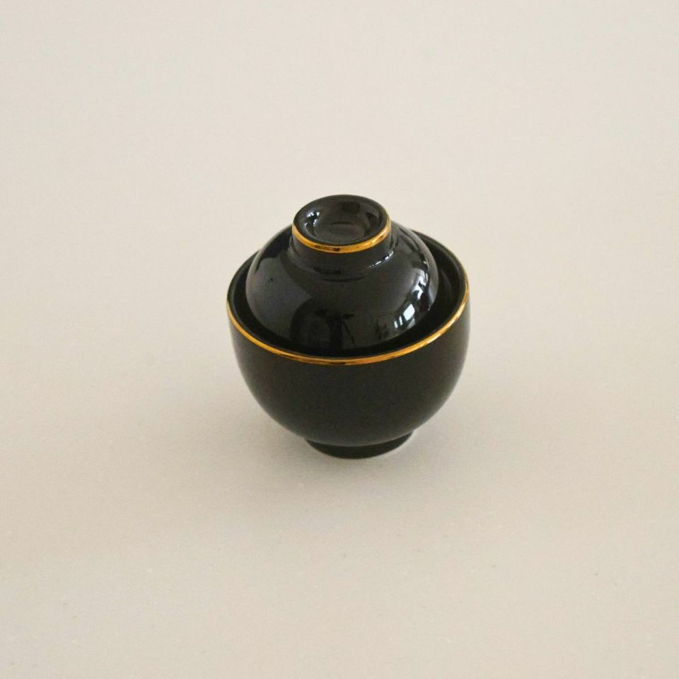 陶器製　蓋付小椀珍味入れ