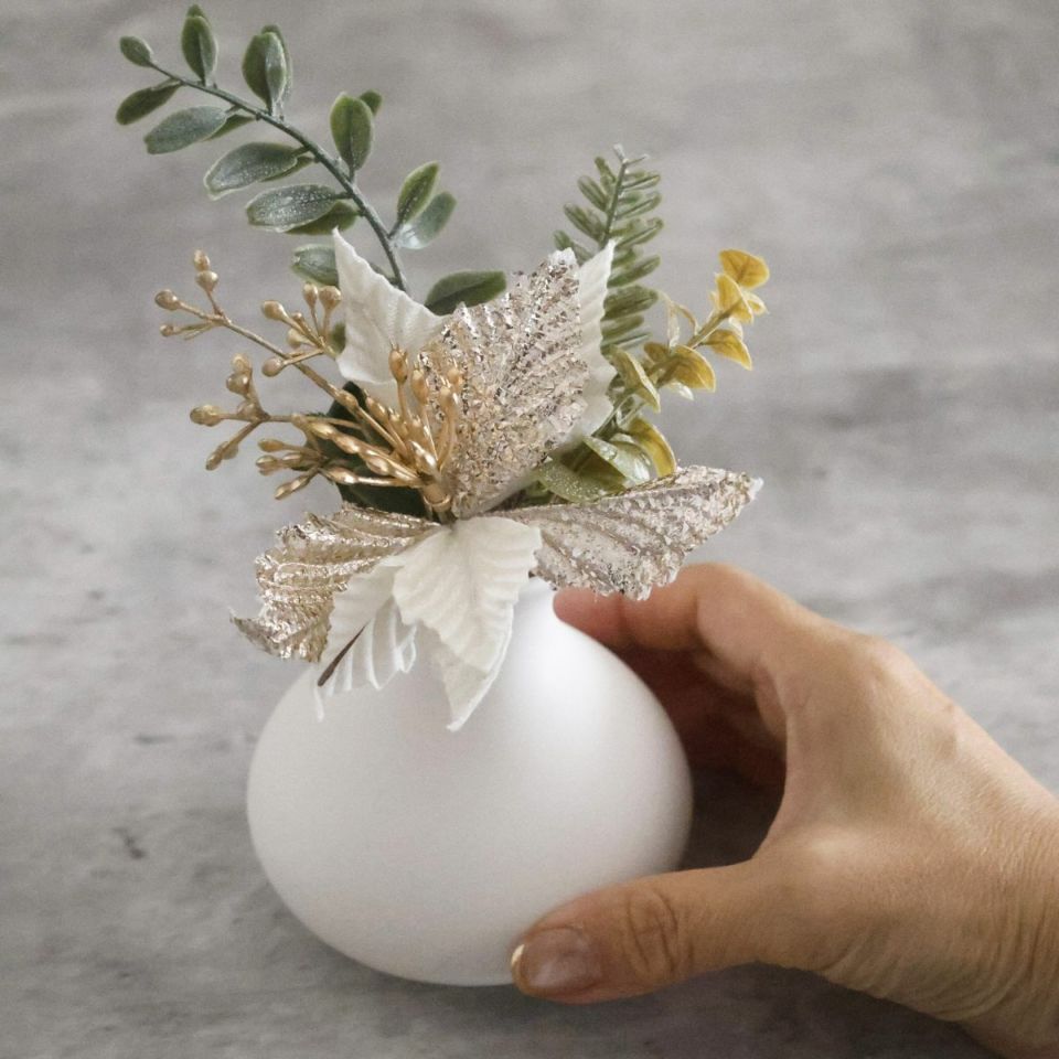 アートフラワー　ミックスポインセチアピック